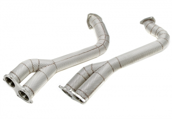 TA Technix Downpipe mit Hitzeschutz passend für Porsche 718 Boxster/Boxster Spyder GTS 4.0 / 718 Cayman GTS 4.0/4.0 GT4 Typ 982