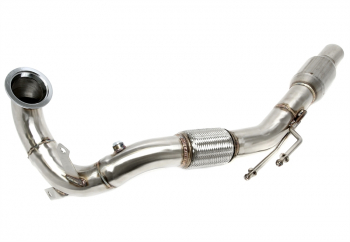 TA Technix Downpipe mit Katalysator +Flexrohr passend für Audi A3 (8V) / Seat Leon (5F) / Skoda Octavia (5E), Superb (3T) / VW Golf VII (AU) / Passat (3C)