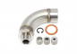 Preview: TA Technix universeller 45° Bogen Lambdasonden Adapter/Verlängerung -  Abmessung M18 x 1,5 x 47mm  - passend für Downpipe/Sportkatalysator/Nachkat