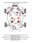 Preview: TA Technix PU-bushings kit 12 pieces / front axle with Ø 21mm rod / M3 eccentric / fits BMW 3 series E30 / Z1 Roadster