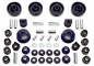 Preview: TA Technix PU-bushings kit 48-pieces / front axle with 19mm rod+HA-4WD / fits Audi A3Q (8L)/ Seat Leon T4 (1M)/ Skoda Octavia 4x4 (1U)/ VW Bora 4-Motion, Golf IV 4-Motion (1J)