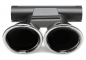 Preview: TA Technix Endrohrblende zum anschrauben "double design" in chrom/glänzend passend für Porsche Boxster/Cayman (981, 987)