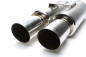 Preview: TA Technix Edelstahl Sportendschalldämpfer universal 2 x 92 x 87mm oval / scharf / angeschrägt