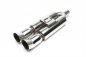 Preview: TA Technix Edelstahl Sportendschalldämpfer universal 2 x 90/100mm  DTM oval / scharf