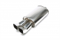 Preview: TA Technix Edelstahl Sportendschalldämpfer universal 2 x 85 x 70mm DTM scharf