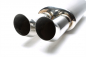 Preview: TA Technix Edelstahl Sportendschalldämpfer universal 2 x 76mm DTM rund / scharf