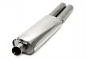 Preview: TA Technix rear silencer 2x76mm round/flanged from stainless steel system EVOG2A-xx