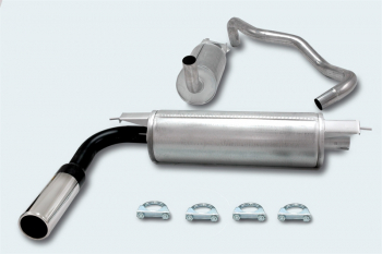 TA Technix Sportauspuffanlage 1x80mm passend für Volvo 240er mit Kat Typ P240/242