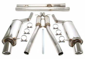 TA Technix Duplex Edelstahlanlage 1x100mm Links+Rechts passend für Audi A6 Quattro Limo.+Avant 2.5TDI/2.7T Typ 4B-C5