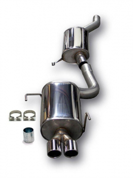 TA Technix stainless steel system 2x80mm suitable for Audi 80/B4 S2/RS2 Sedan + Avant Type B4