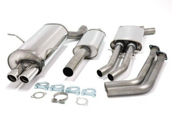 TA Technix stainless steel system 2x70mm fits BMW 320i/323i/328i M52 E46 Sedo/Coupé/Touring