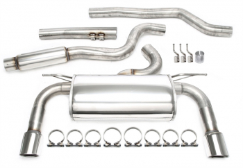 TA Technix Duplex Edelstahlanlage 1x90mm Links+Rechts passend für BMW 3er Limo.+Touring 320i Typ F30,F31 / 4er Cabriolet/Coupe/Gran Coupe 420i Typ F32,F33,F36