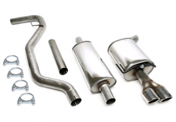 TA Technix Edelstahlanlage 2x80mm passend für Saab 9-3 1.8T/2.0T Typ YS3F
