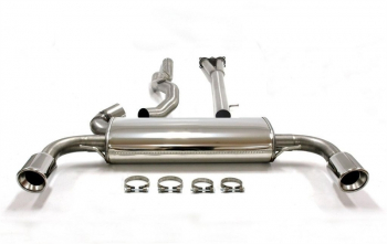 TA Technix Duplex Edelstahlanlage 1x100mm Links+Rechts passend für Volvo S60 II/V60 T6 AWD Typ F