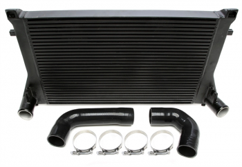 TA Technix Ladeluftkühler schwarz passend für Audi A3 (8V), TT (8S) / Seat Leon (5F) / Skoda Octavia III (5E), Superb III (3T) / VW Golf VII (AU), Passat (B8) 1.8TFSI+2.0TFSI Motoren