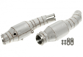TA Technix Downpipe mit Hitzeschild und Katalysator passend für Alfa Romeo Giulia 2.9l Turbo Quadrifoglio Typ 952 / Stelvio 2.9l Turbo Q4 Typ 949
