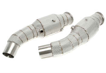 TA Technix Downpipe mit Hitzeschild und Katalysator passend für Alfa Romeo Giulia 2.9l Turbo Quadrifoglio Typ 952 / Stelvio 2.9l Turbo Q4 Typ 949