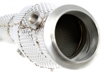 TA Technix Downpipe mit Hitzeschild und Katalysator passend für Alfa Romeo Giulia 2.9l Turbo Quadrifoglio Typ 952 / Stelvio 2.9l Turbo Q4 Typ 949