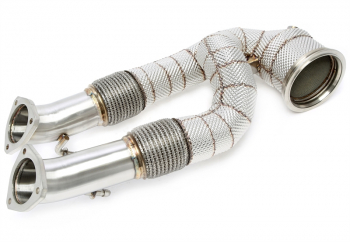 TA Technix Downpipe mit Hitzeschild und Katalysator passend für Audi TT-RS Typ 8J, A3 Sportback RS3 Typ 8P, Q3 RS Quattro 2.5 TFSI Typ 8U