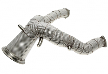 Preview: TA Technix Downpipe ohne Katalysator mit Hitzeschild passend für Audi A6 (C8), A7 Sporback (4KA) 3.0l TFSI