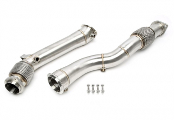 TA Technix Downpipe ohne Katalysator mit Flexrohr passend für BMW X3er M Modelle Typ F97, X4er M Modelle Typ F98 - Motorcode S58