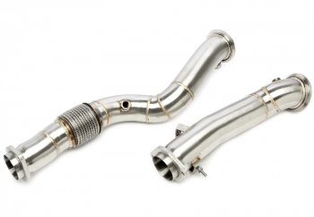 TA Technix Downpipe ohne Katalysator mit Flexrohr passend für BMW 2er Serie M2 Typ G87, 3er Serie M3 Typ G80, 4er Serie M4  Typ G82 - Motorcode S58
