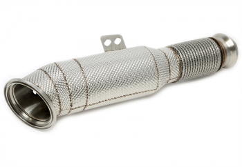 TA Technix downpipe with heat shield with catalytic converter fits for BMW 2 series type G42, 3er type G20/21, 5er type G30/31, 6er type G32, 7er type G11, 8er type G14/15/16, Z4 type G29, Toyota Supra MK5 type A91 - engine code B58