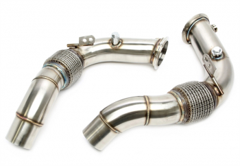 TA Technix Downpipe ohne Katalysator mit Flexrohr passend für BMW 5er Serie M5 Typ F10, 6er Serie M6 Typ F12/F13/F06 - Motorcode S63 B44