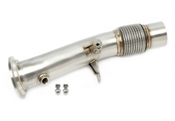 TA Technix Downpipe ohne Katalysator mit Flexrohr passend für BMW 1er Serie Typ F20, F21, 2er Serie Typ F22, F23, 3er Serie Typ F30, F31, F34 , G20, G21, 4er Serie Typ F32, F33, F36, 5er Serie Typ G30, G31, X3 Typ G01, X4 Typ G02 - Motorcode B48