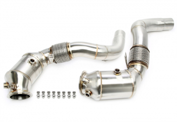 TA Technix Downpipe ohne Katalysator mit Flexrohr passend für BMW 5er Typ G30,G30N, 7er Serie Typ G11N/G12N, 8er Serie Typ G14/G15/G16, X5 Typ G05, X6 Typ G06, X7 Typ G07 - Motorcode N63B