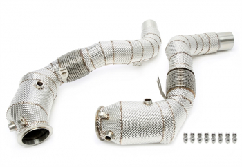 TA Technix Downpipe mit Katalysator und Flexrohr passend für BMW 5er Serie F07,F10,F11, 6er Serie Typ F12,F13,F06, 7er Serie Typ F01,02,F03, X5 Typ F15, X6 Typ F16 - Motorcode N63N