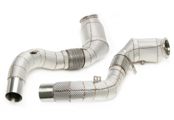 TA Technix Downpipe mit Katalysator und Flexrohr passend für BMW 5er Serie F07,F10,F11, 6er Serie Typ F12,F13,F06, 7er Serie Typ F01,02,F03, X5 Typ F15, X6 Typ F16 - Motorcode N63N