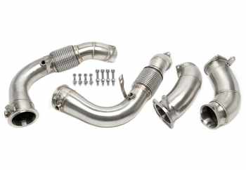 TA Technix Downpipe ohne Katalysator mit Flexrohr passend für BMW X5M (G05), X6M (G06) - Modelle mit Motorcode S68