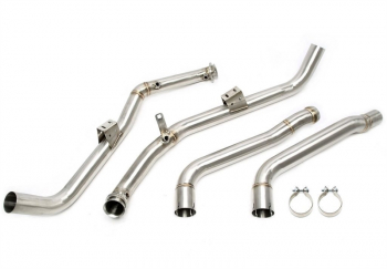 TA Technix Downpipe besteht aus Vorder und Mittelrohr passend für Mercedes Benz E-Klasse E63 AMG W212, S212 - M157 Motoren