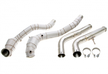 TA Technix Downpipe mit Hitzeschild und Katalysator passend für Mercedes Benz G-Klasse G500, G63 AMG W463A
