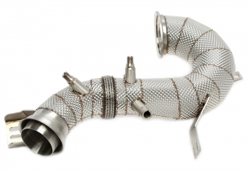 TA Technix downpipe with heat shield without catalytic converter fits for Mercedes-Benz AMG GT GT43/GT53 X290, E-Class W213, CLS-Class C257, GLE-Class V167, S-Class W222 - Motorcode M256