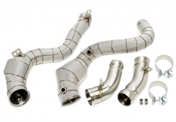 TA Technix Downpipe mit Hitzeschild und Katalysator passend für Mercedes Benz GLC-Klasse C63 AMG X253, GLC Coupe C253 - Motorcode M177