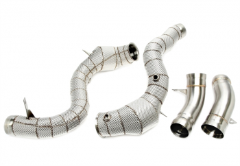 TA Technix Downpipe mit Hitzeschild und Katalysator passend für Mercedes Benz GLC-Klasse C63 AMG X253, GLC Coupe C253 - Motorcode M177