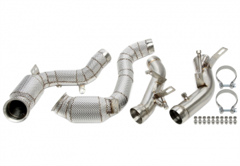 TA Technix Downpipe mit Katalysator mit Hitzeschild+OPF passend für Mercedes-Benz E-Klasse AMG E63, E63S (W213, S213) - Motorcode M177