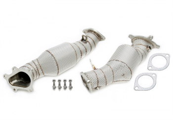 TA Technix downpipe with heat shield and catalytic converter fits for Nissan Skyline / GT-R R35