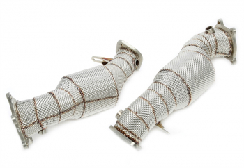 TA Technix downpipe with heat shield and catalytic converter fits for Nissan Skyline / GT-R R35