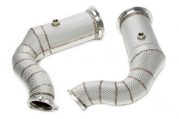 TA Technix Downpipe mit Katalysator+Hitzeschild passend für Porsche Cayenne Turbo Typ 9YA