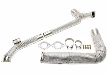 TA Technix Downpipe mit Hitzeschutz ohne Katalysator 3-teilig passend für Porsche 718 Boxster/718 Cayman 2.0/2.5l Typ 982