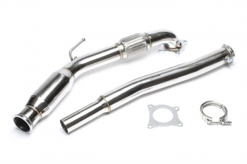 TA Technix downpipe with catalytic converter suitable for Audi A3 (8P), TT (8J) / Seat Altea, Leon, Toledo (5P/1P) / Skoda Octavia (1Z), Superb (3T), Yeti (5L)/ VW Eos (1F), Golf V+VI (1K), Jetta III+IV (1KM), Passat (3C/3CC), Scirocco (13), Tiguan (