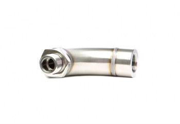 TA Technix universeller 45° Bogen Lambdasonden Adapter/Verlängerung -  Abmessung M18 x 1,5 x 47mm  - passend für Downpipe/Sportkatalysator/Nachkat