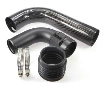 TA Technix Carbon- Saugrohr passende Erweiterung für Airbox 114VW005 mit K03-Turbolader Audi A3 (8P)/ Seat Altea, Leon, Toledo (1P/5P)/ Skoda Octavia (1Z)/ VW EOS (1F), Golf V (1K), Jetta (1KM), Passat (3C)