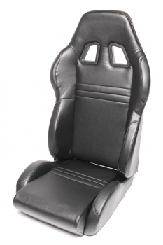 TA Technix sports seat - black, imitation leather, adjustable, right