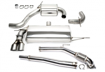 TA Technix Upgrade Kit Downpipe +Edelstahl Anlage 2x80mm passend für Audi A3 8P, VW Golf V+VI