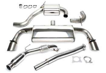 TA Technix Upgrade Kit Downpipe mit Kat + Duplex Edelstahl Anlage 1x100mm passend für VW Golf VI