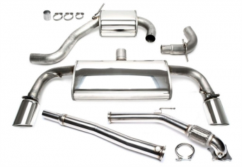 TA Technix Upgrade Kit Downpipe + Duplex Edelstahl Anlage 1x100mm passend für VW Golf VI